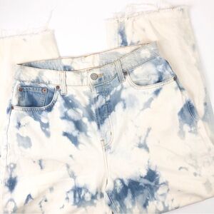 Etica Tyler Boy Straight Tye Dye Jeans Denim Size 28 Blue White